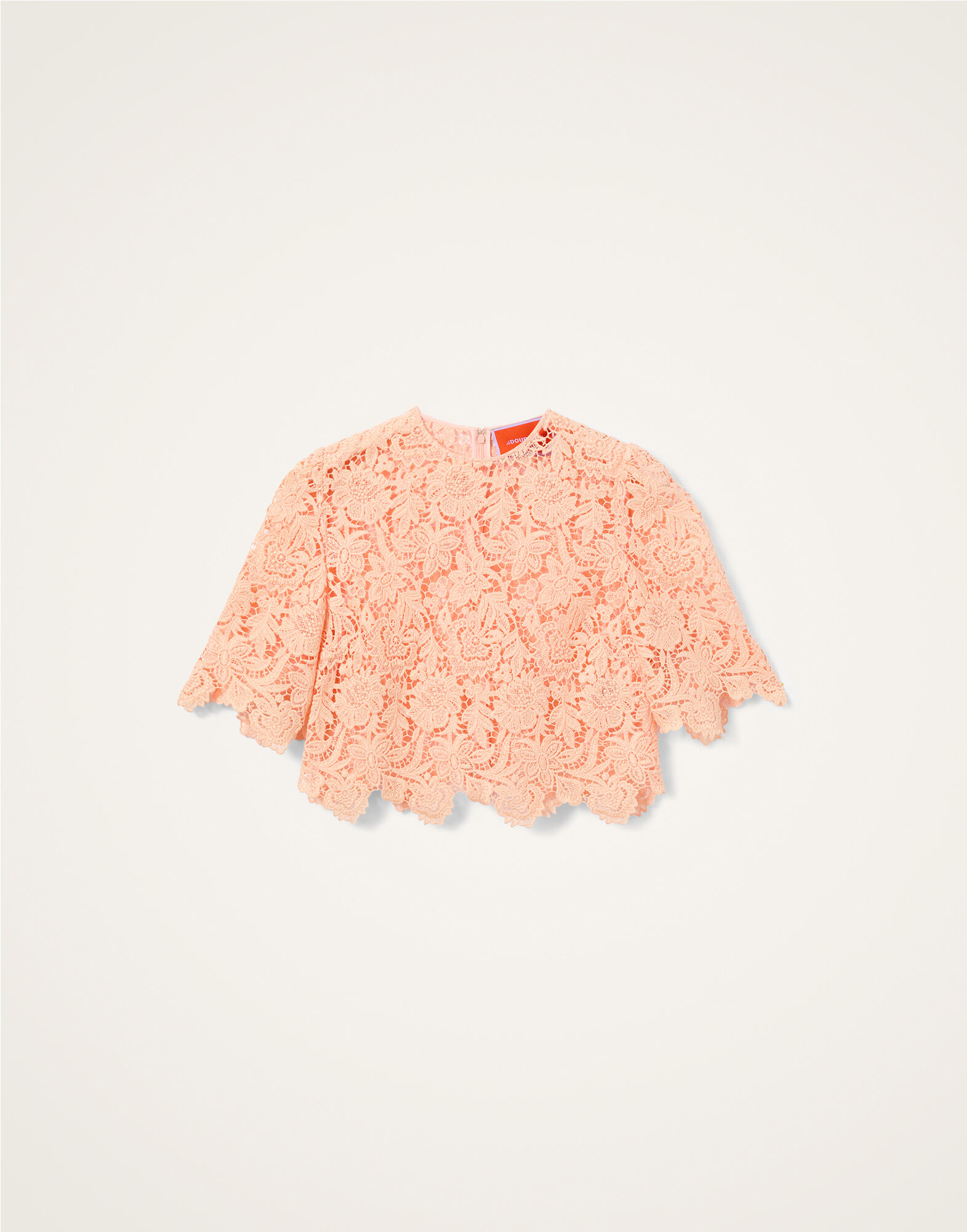 La DoubleJ Spotlight Top Solid Apricot TOP0187LAC013SOLIDOR11