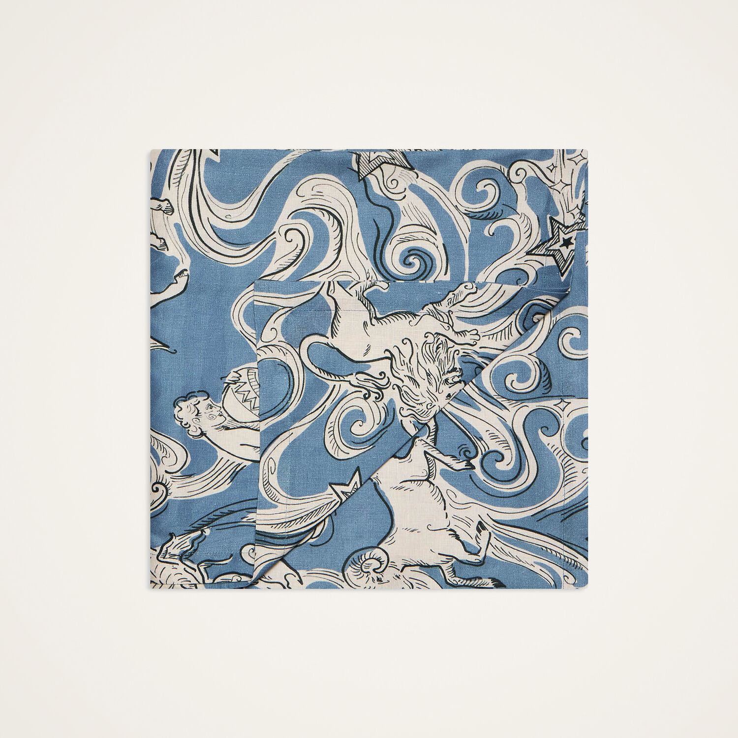 La Doublej Large Tablecloth In Cosmos Light Blue
