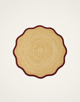 La DoubleJ Straw Cloud Placemats Set Of 2 La DoubleJ Straw Cloud Placemats Set Of 2 Solid Bordeaux PMT0031STR001SOLIDRE02