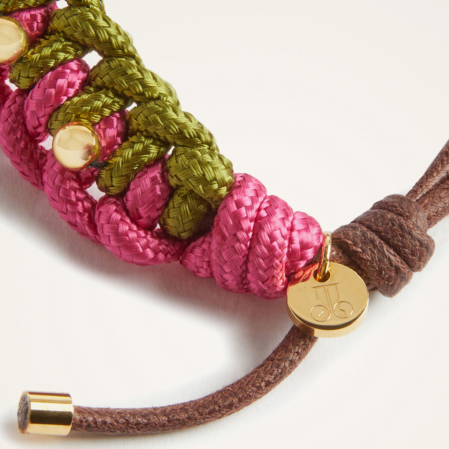 La Doublej Better Together Bracelet In Bicolor Pink & Green