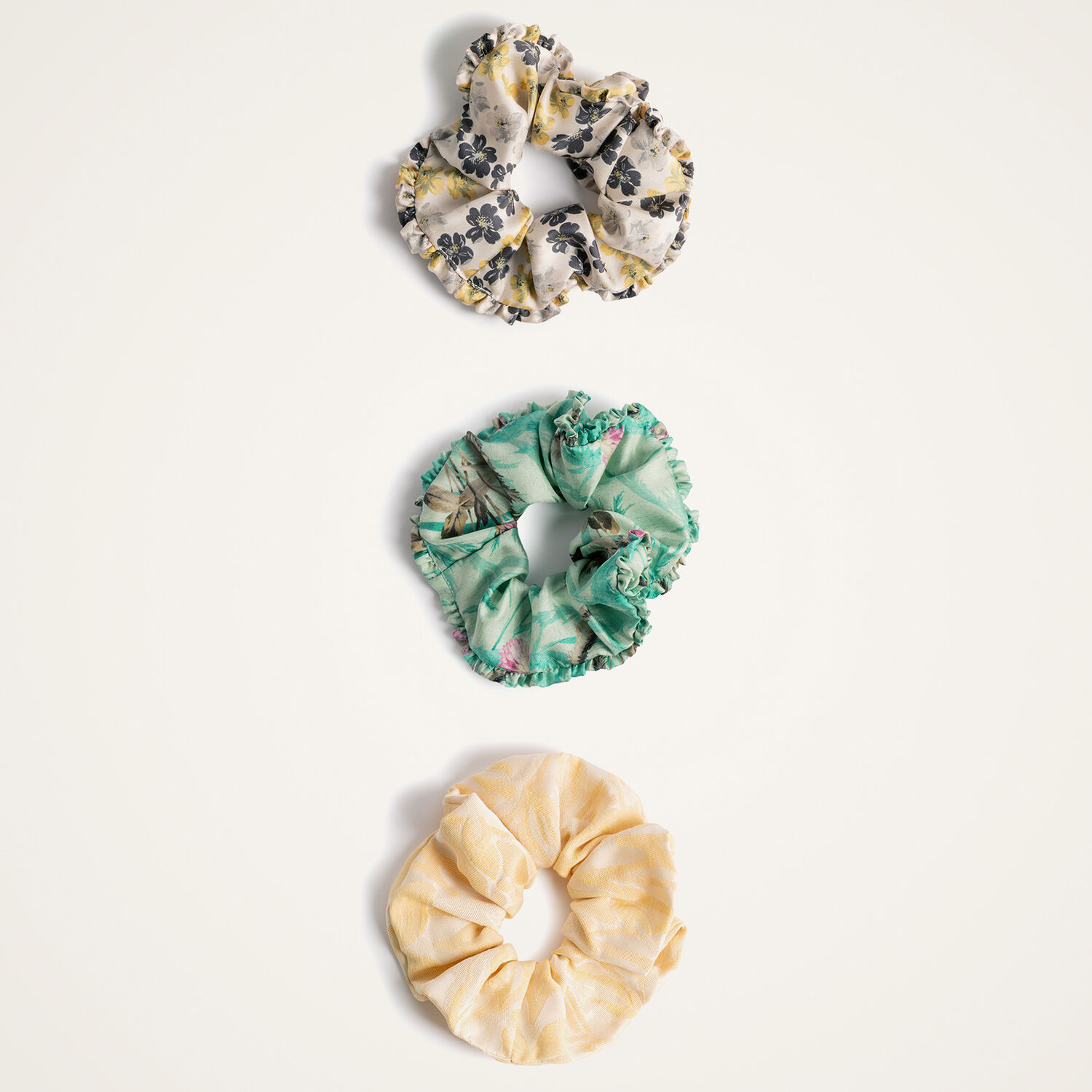 La Doublej Scrunchie Set In Mixed Prints