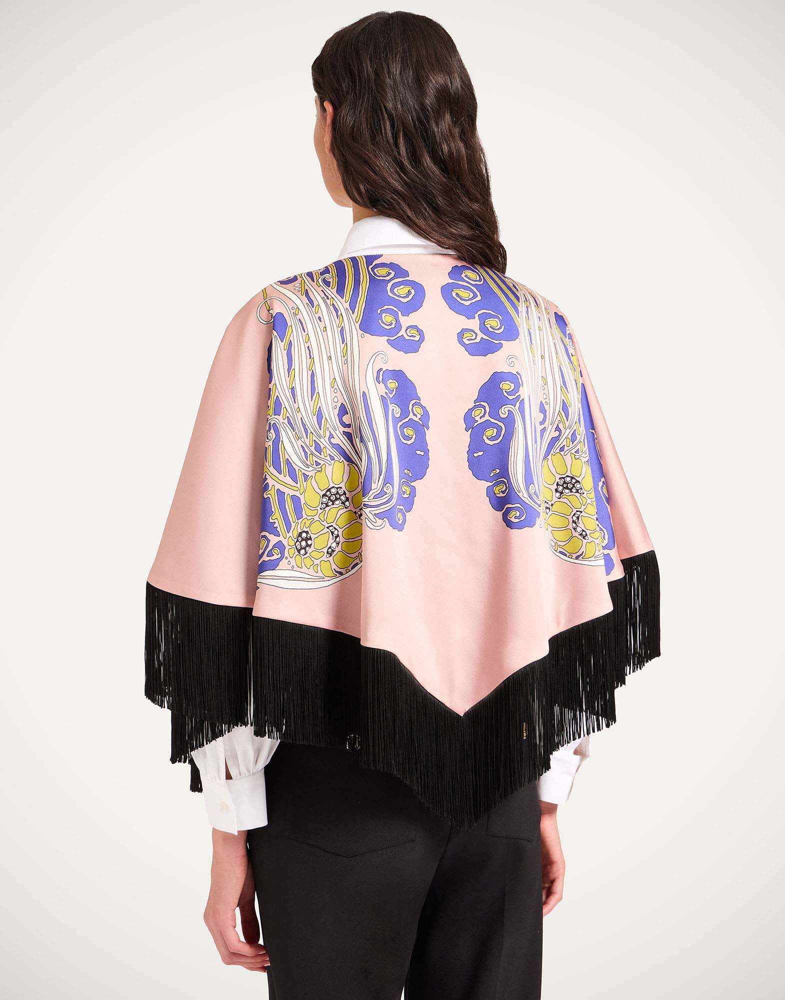 La DoubleJ Reversible Mini Poncho Top Lemuria Plac&eacute;e Black SCA0077VIS011LEM02BL01