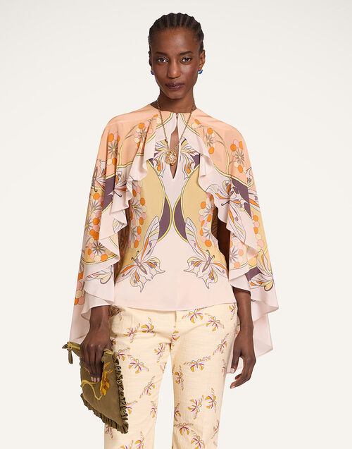 La DoubleJ Magic Top Florette Plac&eacute;e Pale Pink TOP0193CRE010FLO08PI02