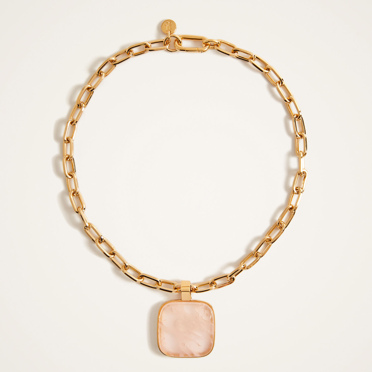  La Doublej Necklaces Women - Soul Pendant Necklace Pink Quartz Gold One Size 70% Brass 30% Pink Quartz 