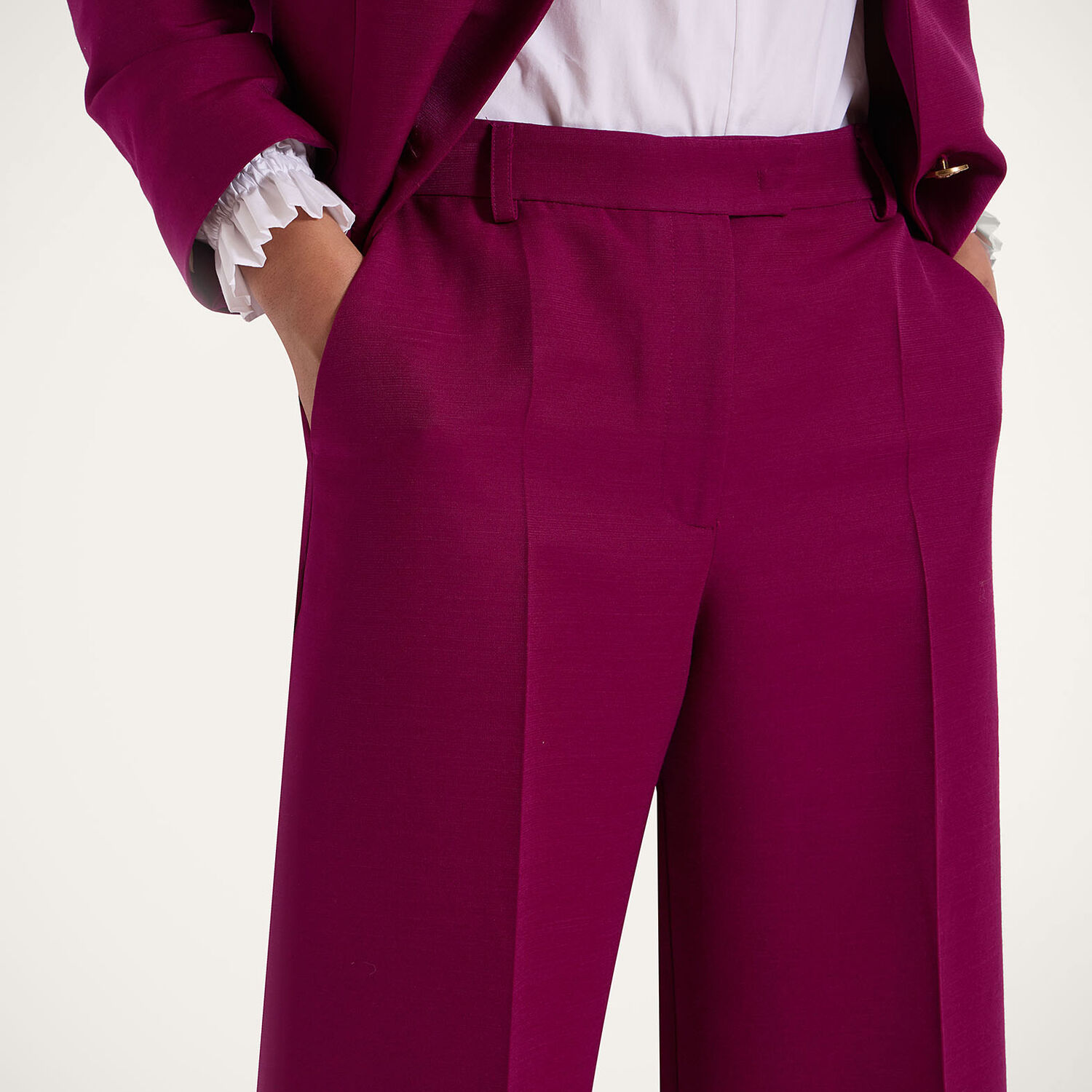 La Doublej Let Loose Pants In Solid Purple