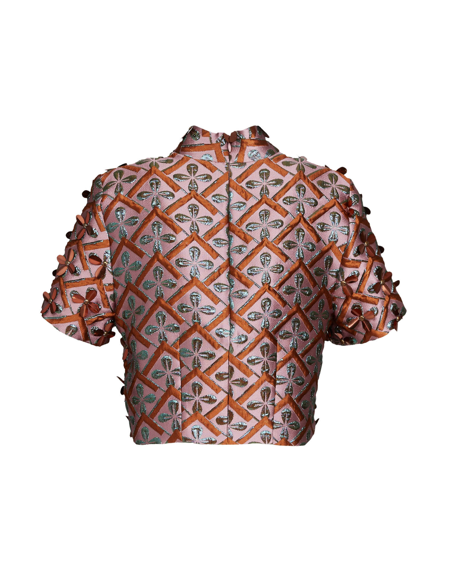 La DoubleJ Juliet Crop Top Embroidered Absinthe TOP0091JAC038ABS0001