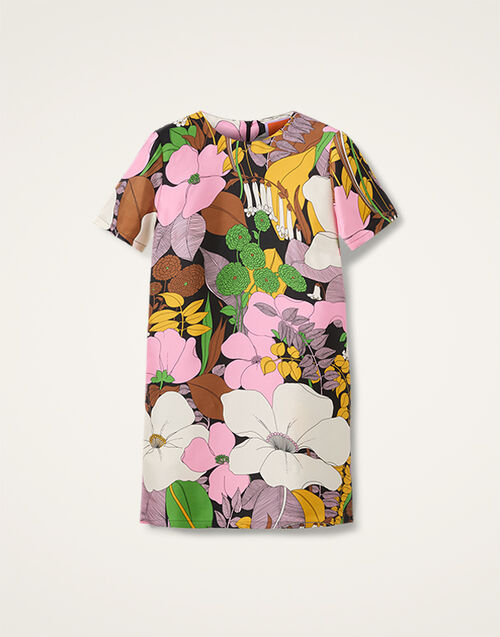 La DoubleJ Mini Swing Dress Big Flower DRE0159SIL001BFL0001