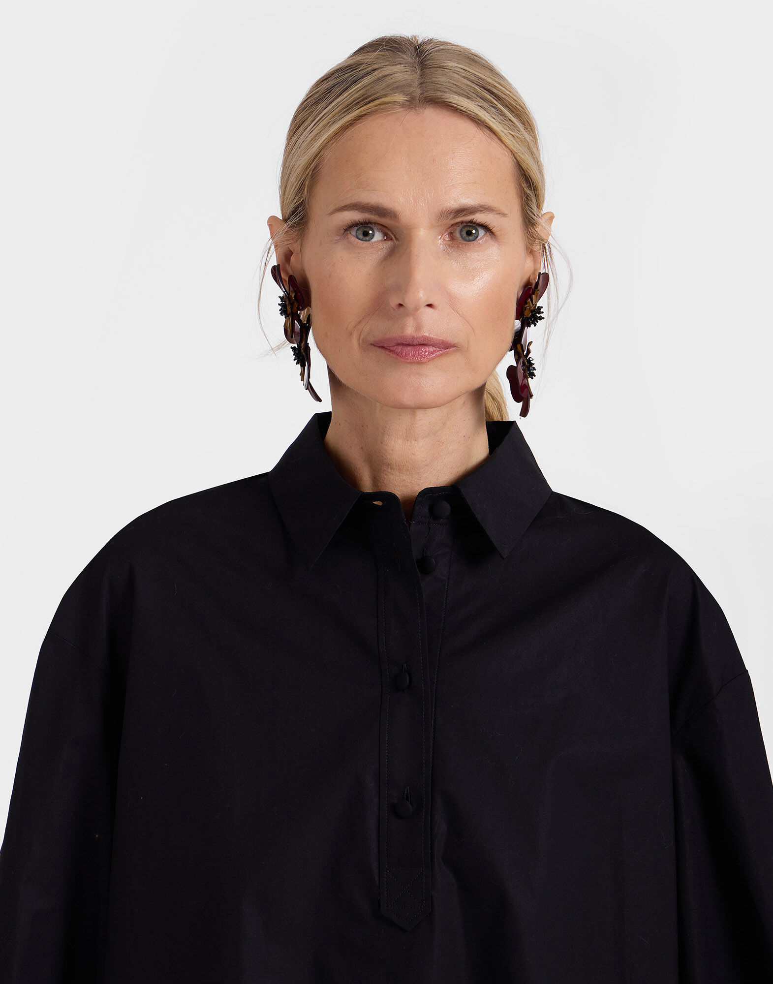 Solid black shirt hot sale