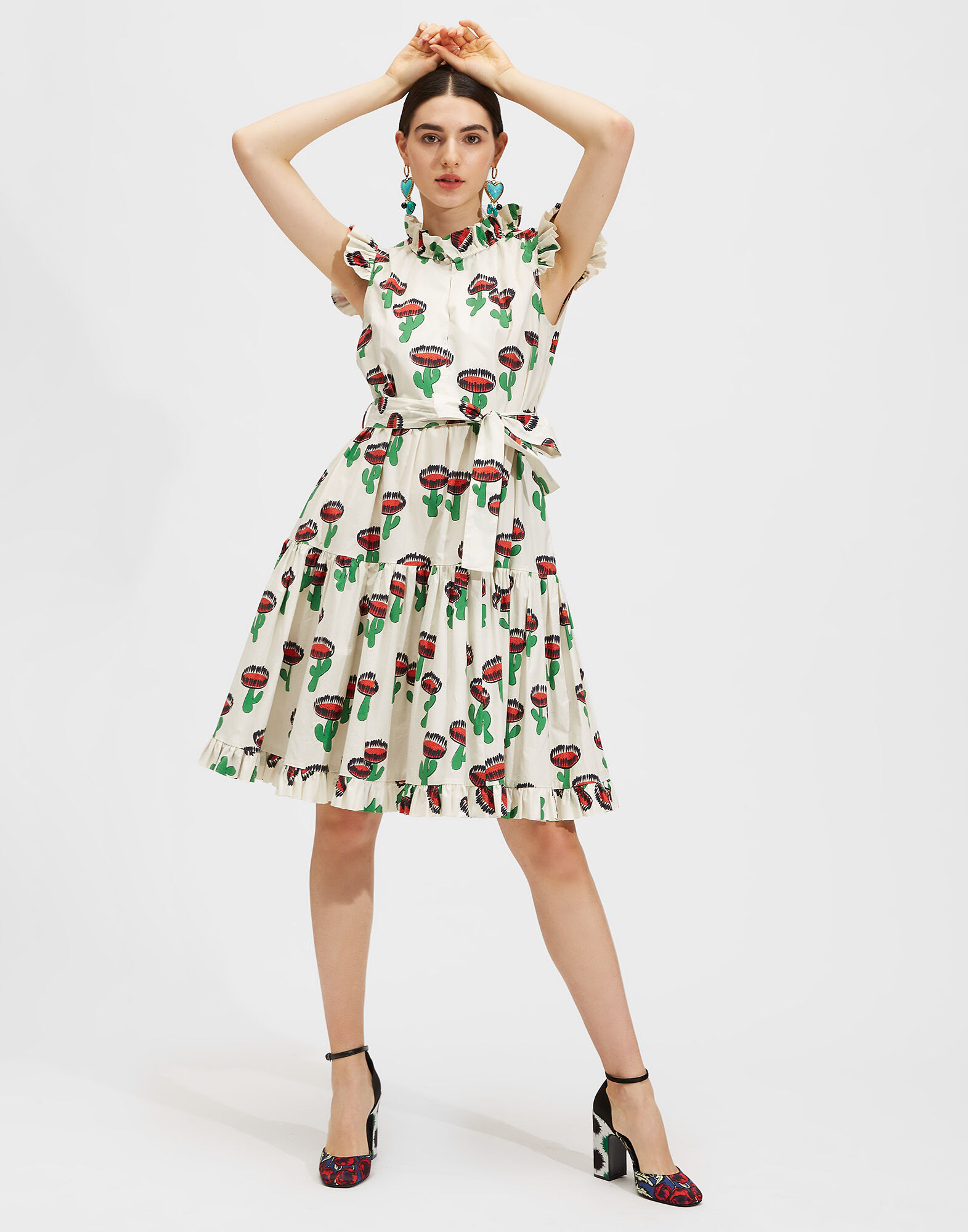 LaDoubleJ Short And Sassy Dress Chirpy Cactus DRE0003COT001CHI0001