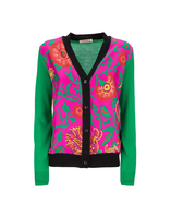 LaDoubleJ Gemini Cardigan LaDoubleJ Gemini Cardigan Dragon Flower Fucsia PUL0005KNI005DRA0004