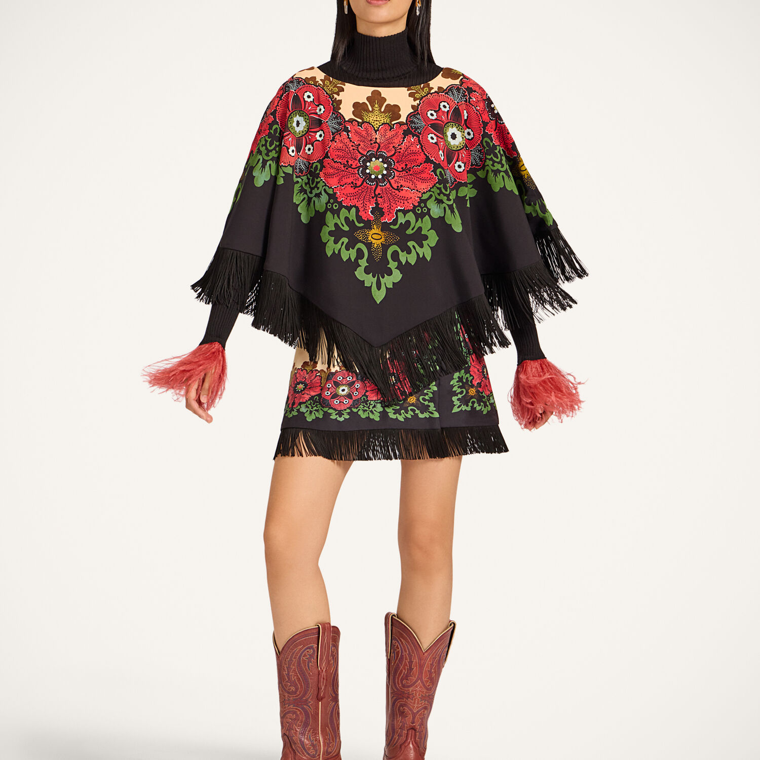  La Doublej Outerwear Women - Reversible Mini Poncho Bounty Placée Red One Size 96% Viscosa 4% Elastane 