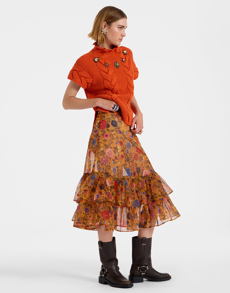 La DoubleJ Charlotte Skirt La DoubleJ Charlotte Skirt Botticelli Rust SKI0131ORG001CEL01OR04