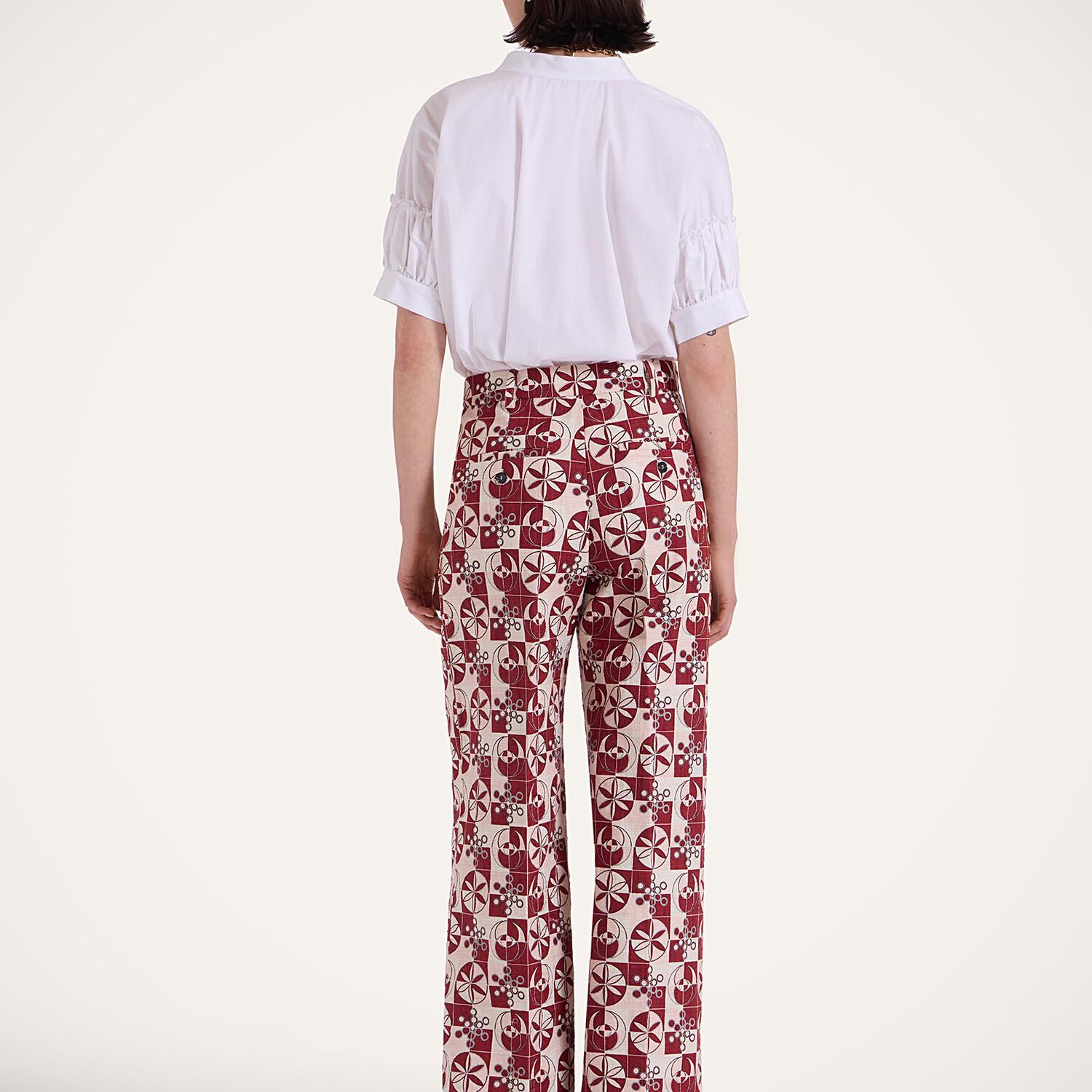 Shop La Doublej Loose Pants In Eclipse Burgundy