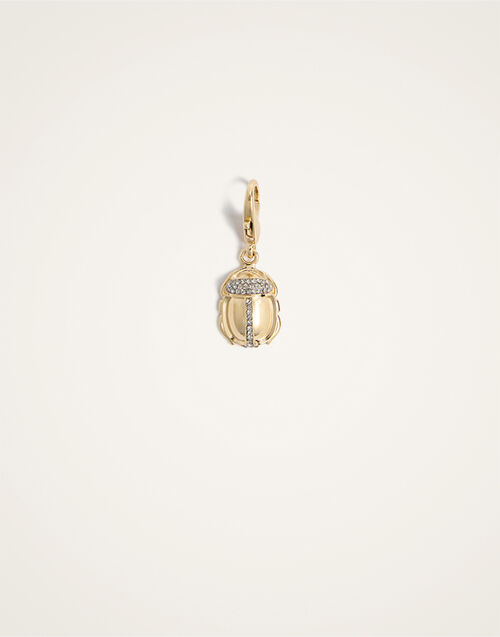 La DoubleJ Khepri Charm 24K Gold Plate & Rhinestone CHM0024BRA009SOLIDYE05