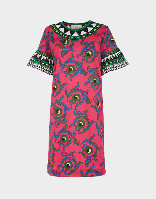 LaDoubleJ Walk The Dog Dress Cartwheel Fuxia DRE0263JER009CRW0003