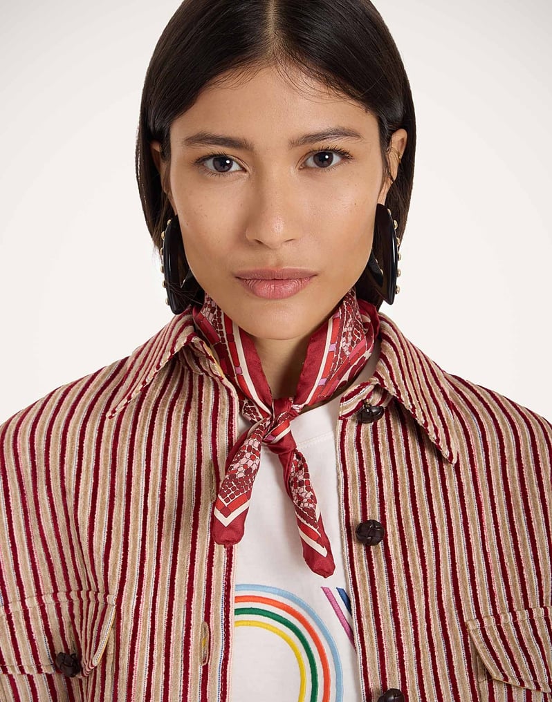 La DoubleJ Foulard 45 La DoubleJ Foulard 45 Cobra Placée Red SCA0065SIL006COB01RE01