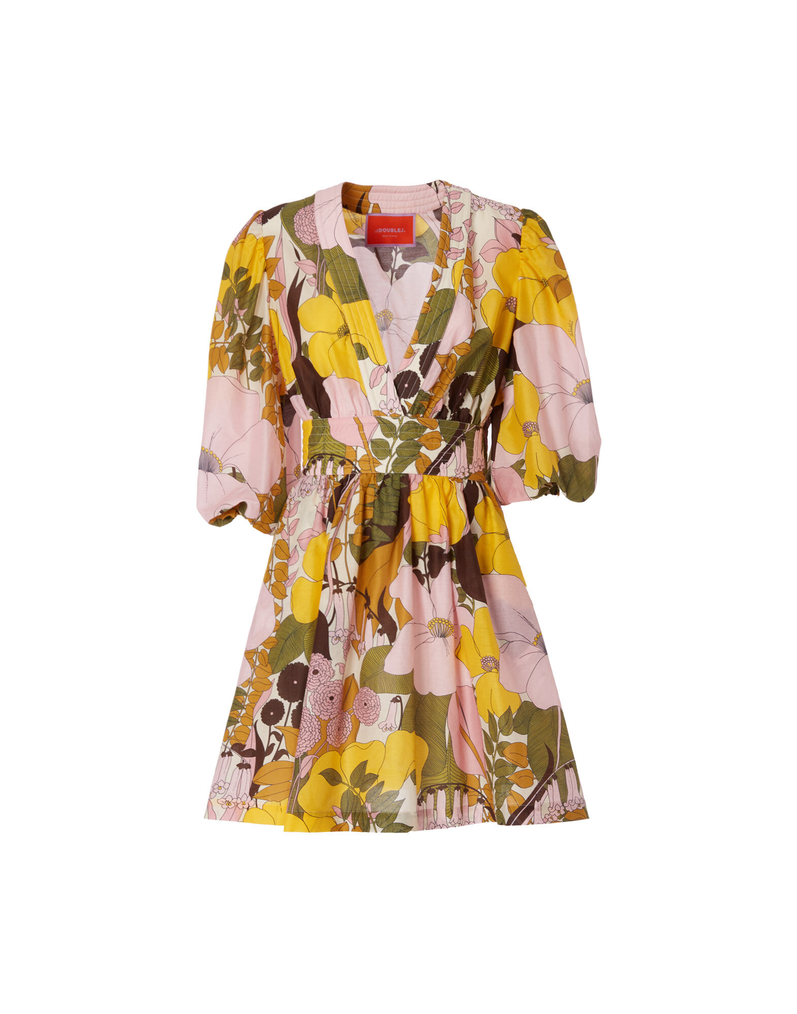 La DoubleJ Margherita Dress Big Flower Rose DRE0511SIL010BFL03PI01