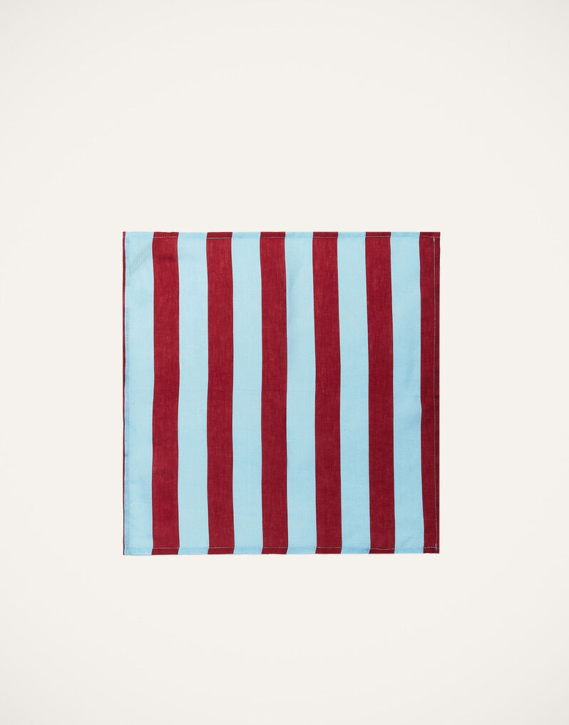 La DoubleJ Large Napkins Set of 6 Riga Bordeaux - Azzurro NAP0002LIN001RIG0012