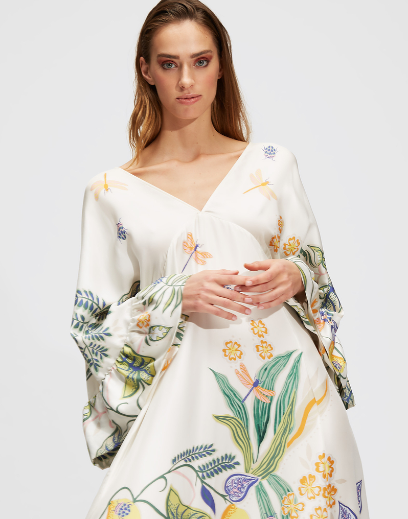 LaDoubleJ Tangier Kaftan LaDoubleJ Tangier Kaftan Botanical DRE0168SIL006BOT0001