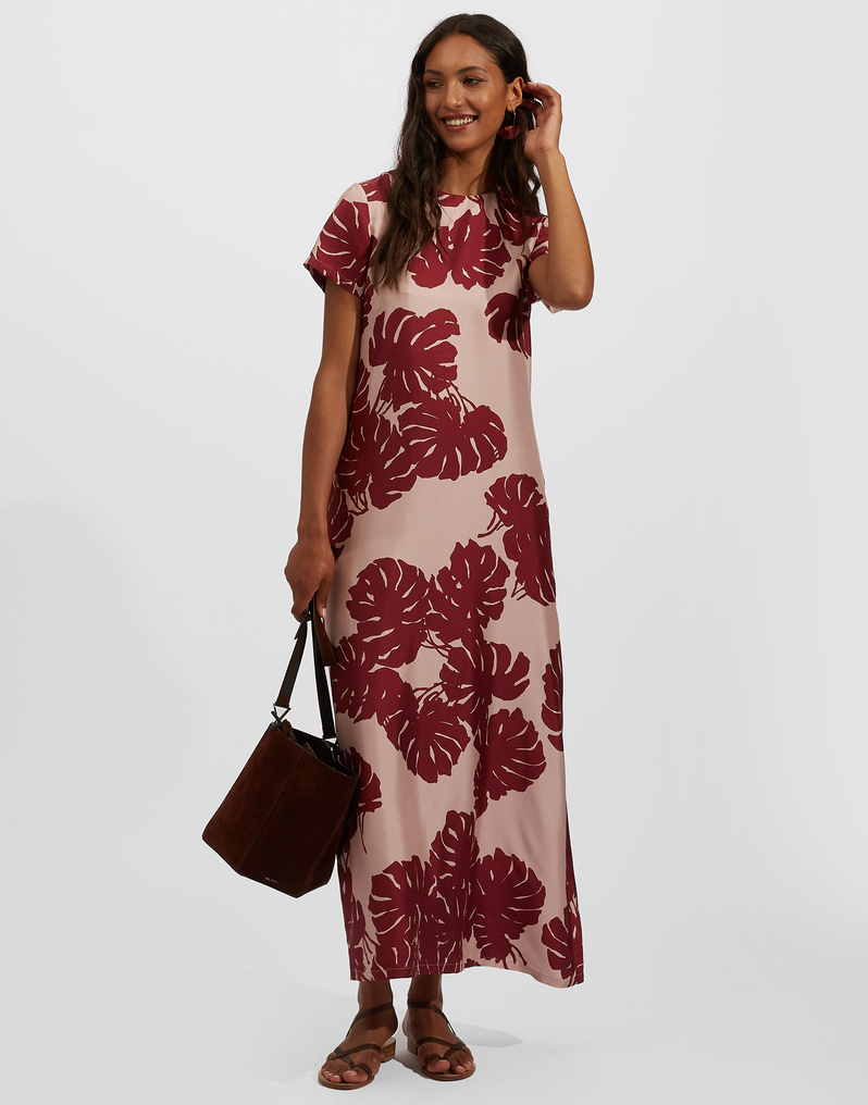 La DoubleJ Swing Dress La DoubleJ Swing Dress Monstera Rosa DRE0001SIL001MON0002