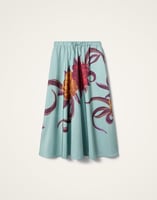 La DoubleJ Drawstring Skirt La DoubleJ Drawstring Skirt Peony Placée Light Blue SKI0106FAI004PEO06BU01