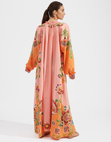 La DoubleJ Cerere Dress Folk Flowers Rosa Plac&eacute;e DRE0399SIL009FFL0002