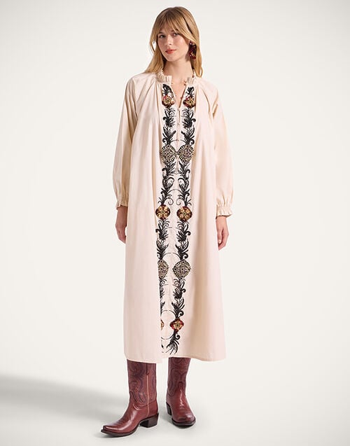La DoubleJ Cerere Shirt Dress La DoubleJ Cerere Shirt Dress Solid Pale Pink DRE0974COT082NUC05PI02