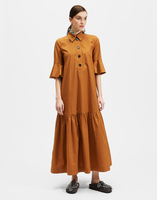 LaDoubleJ Artemis Dress Solid Camel DRE0176COT001TAB0001