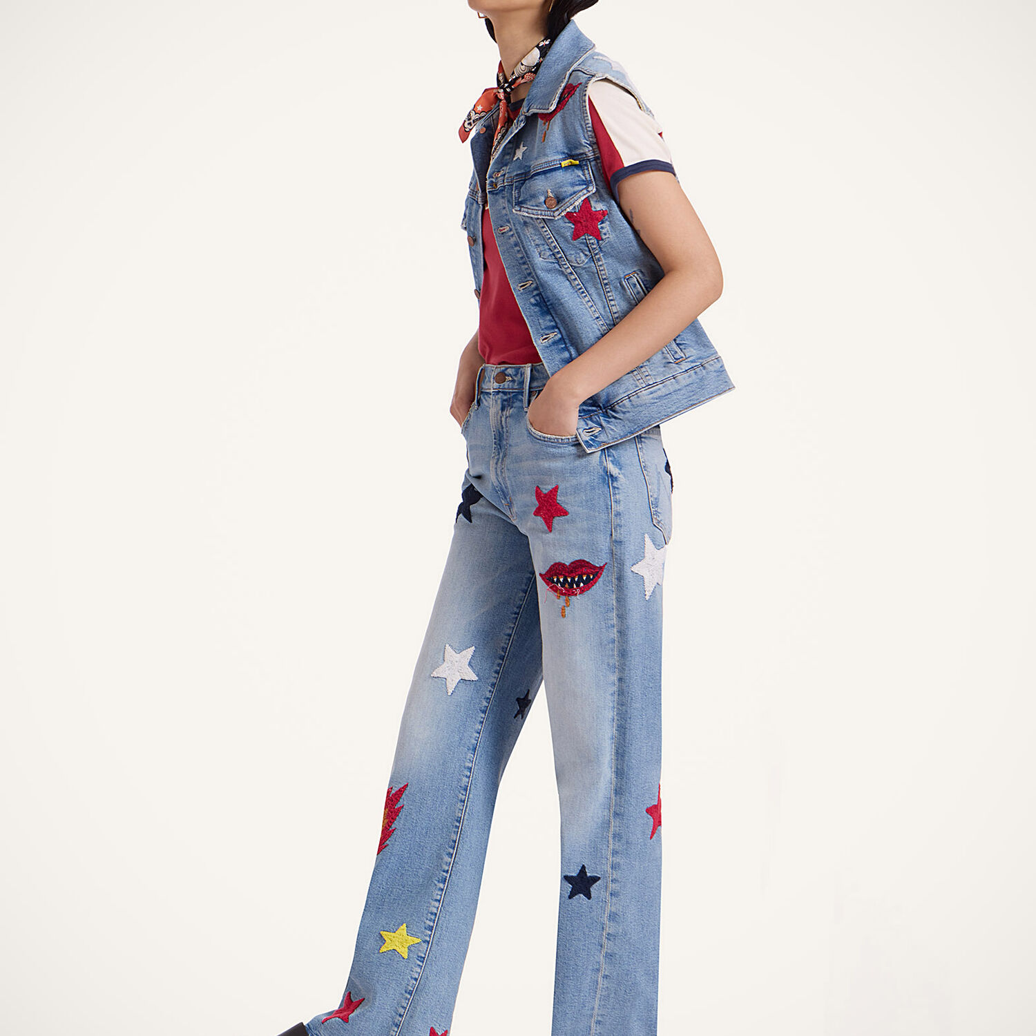 La Doublej The Maven Sneak Jeans In Star Of The Show Blue