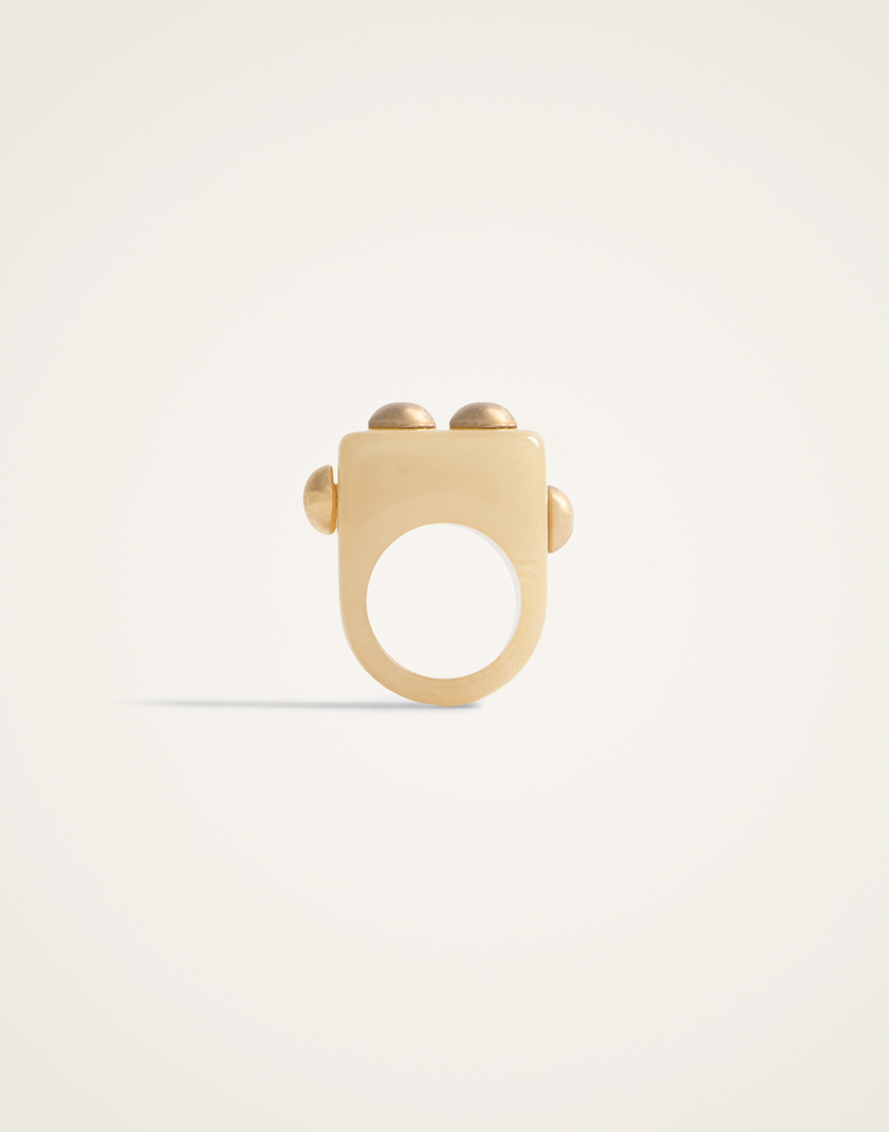 La DoubleJ Nefertiti Ring La DoubleJ Nefertiti Ring Solid Cream RIN0004POL005SOLIDWH03