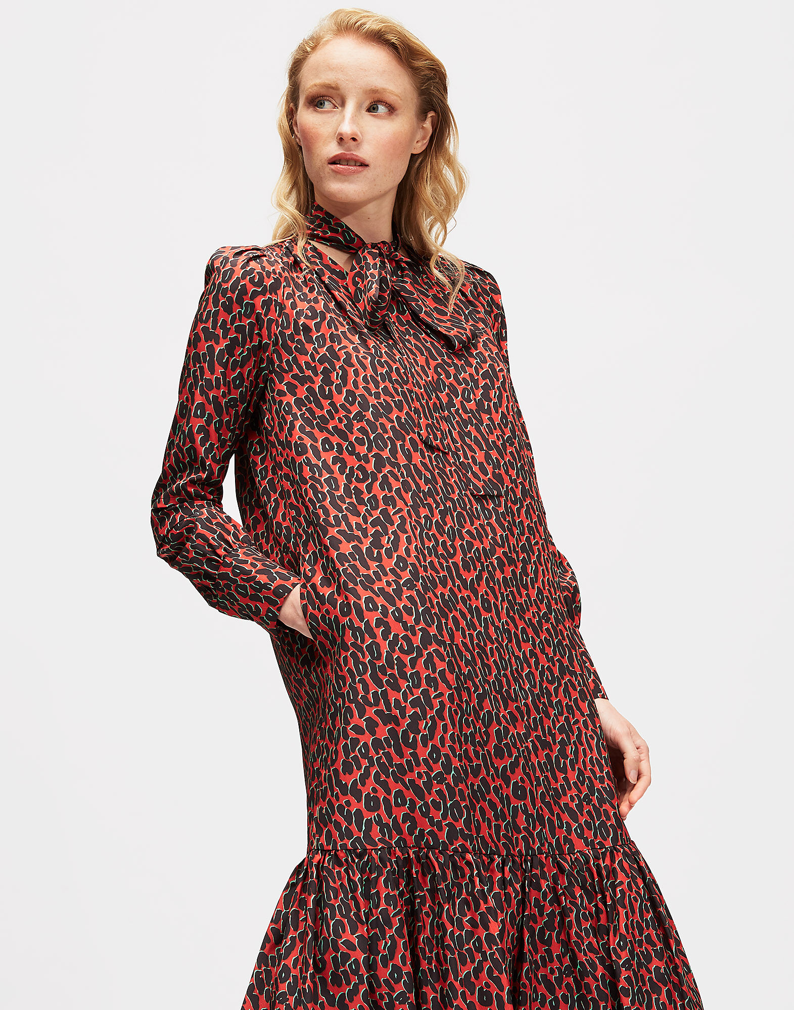 LaDoubleJ Good Witch Dress Leopard Rosso DRE0088SPO001LEO0002