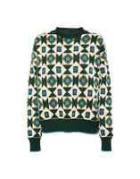 La DoubleJ Crew Boy Sweater La DoubleJ Crew Boy Sweater Verde Mix PUL0061KNI036VAR0060