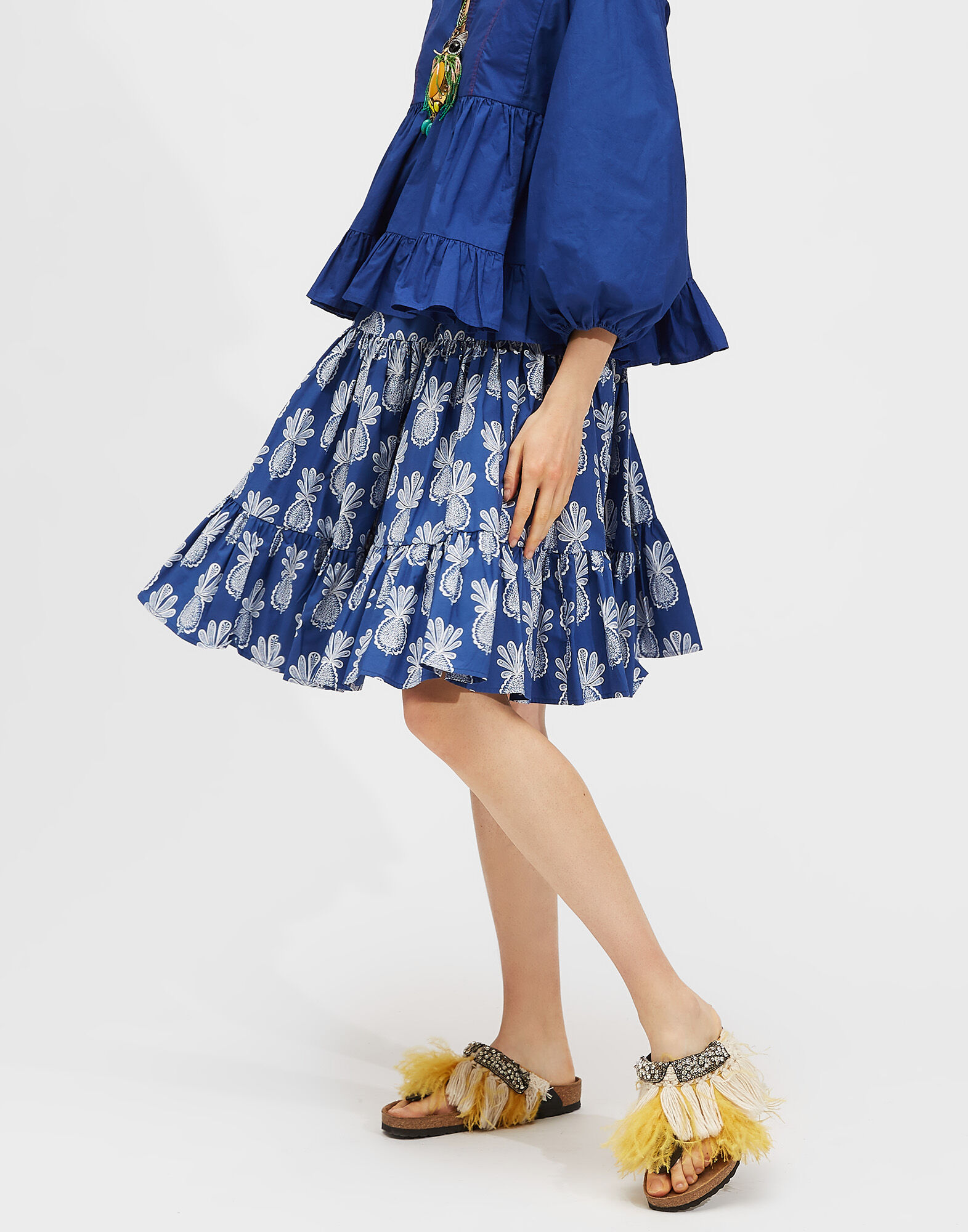 LaDoubleJ Love Skirt Pineapple Blu SKI0038COT001PNP0004