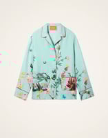 La DoubleJ Pajama Shirt La DoubleJ Pajama Shirt Zooflora Placée Light Blue SHI0077SIL001ZOF04BU01