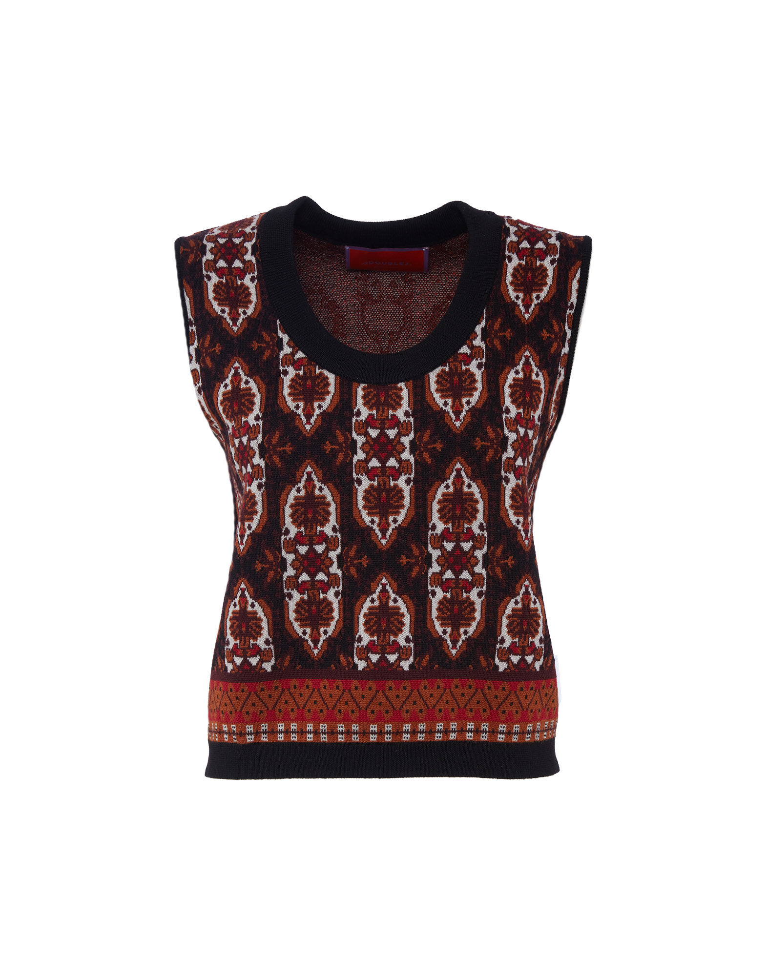 La DoubleJ Mini Gilet Black/Orange TOP0081KNI062VAR0119