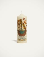 La DoubleJ Printed Pillar Candle La DoubleJ Printed Pillar Candle The Mermaid Multicolor CAN0011WAX001MRM01MU01