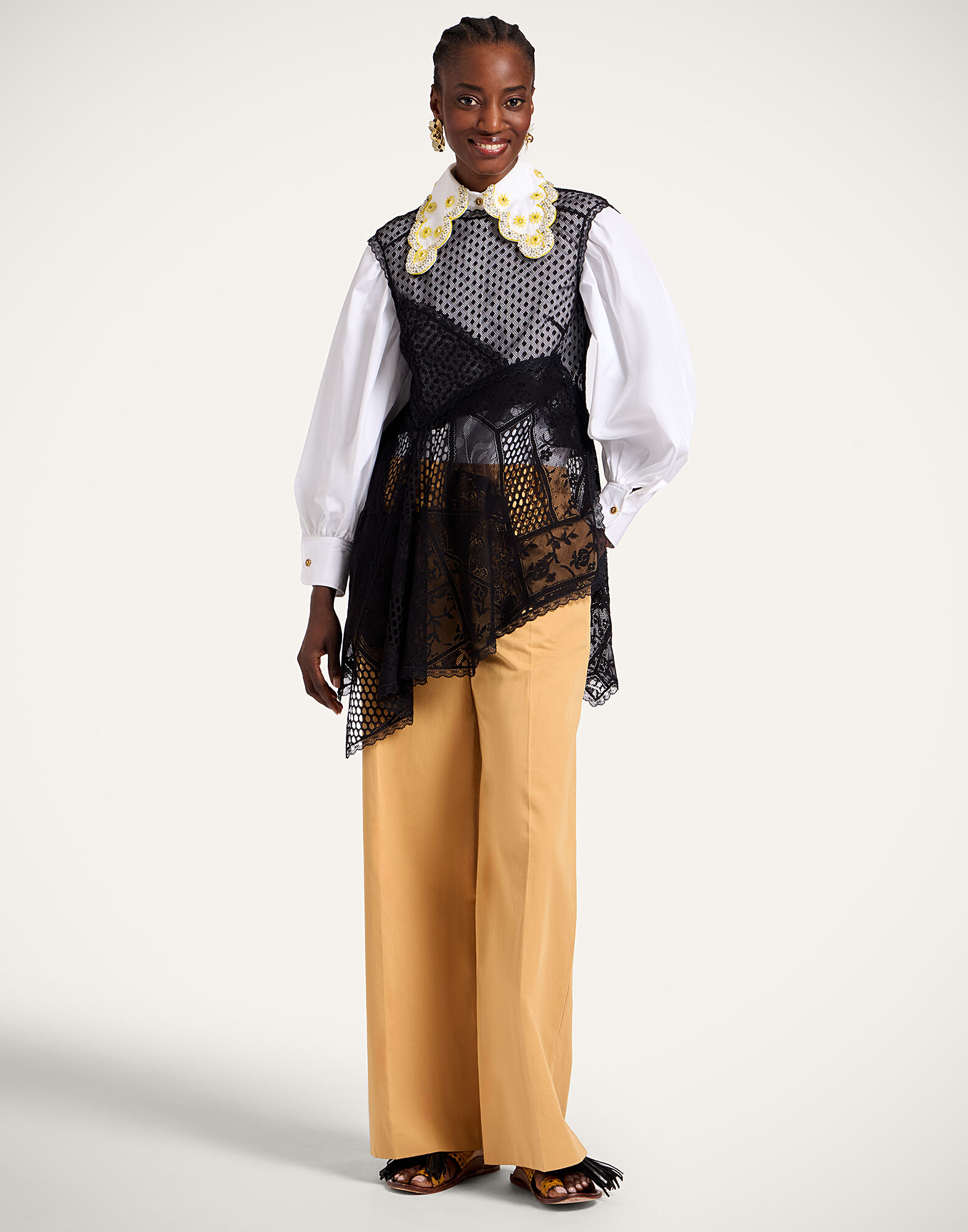 La DoubleJ Aura Top Solid Black TOP0189LAC009SOLIDBL01