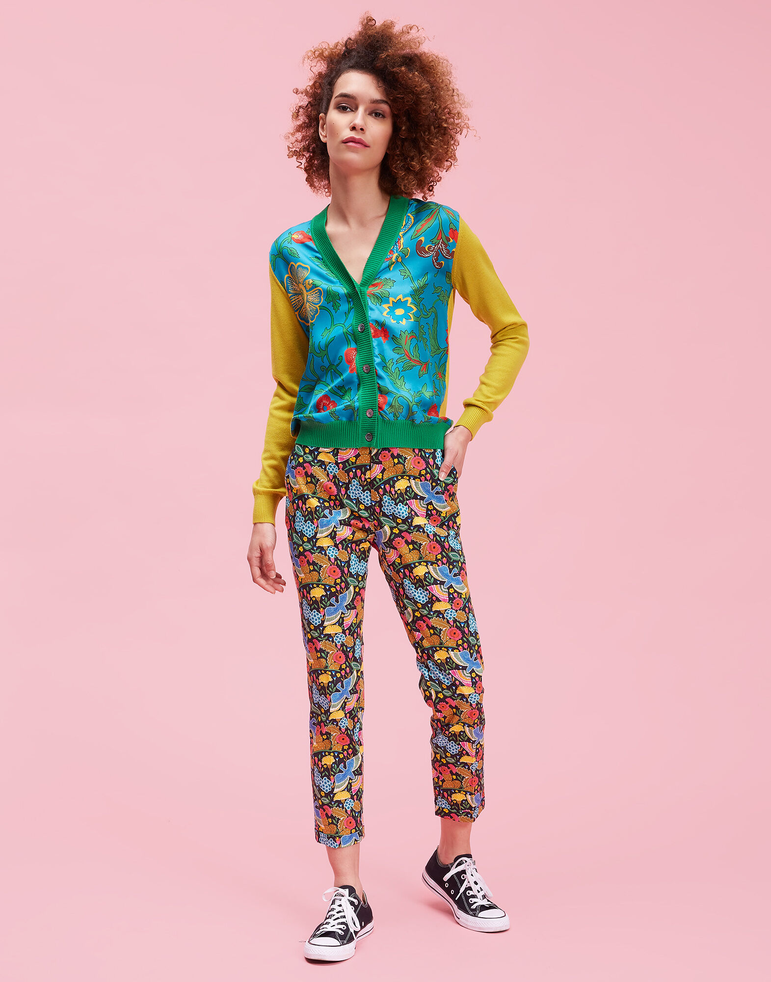 LaDoubleJ Gemini Cardigan Dragon Flower Turchese PUL0005KNI005DRA0005