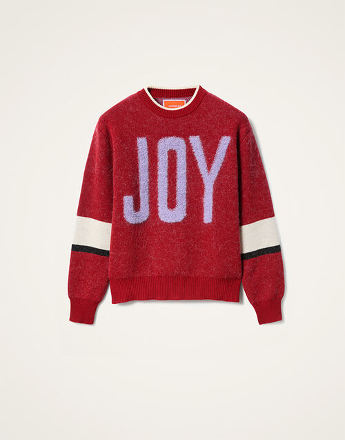 La DoubleJ Joy Sweater Color Block Red & Lilac PUL0248KNI156VA417RE02