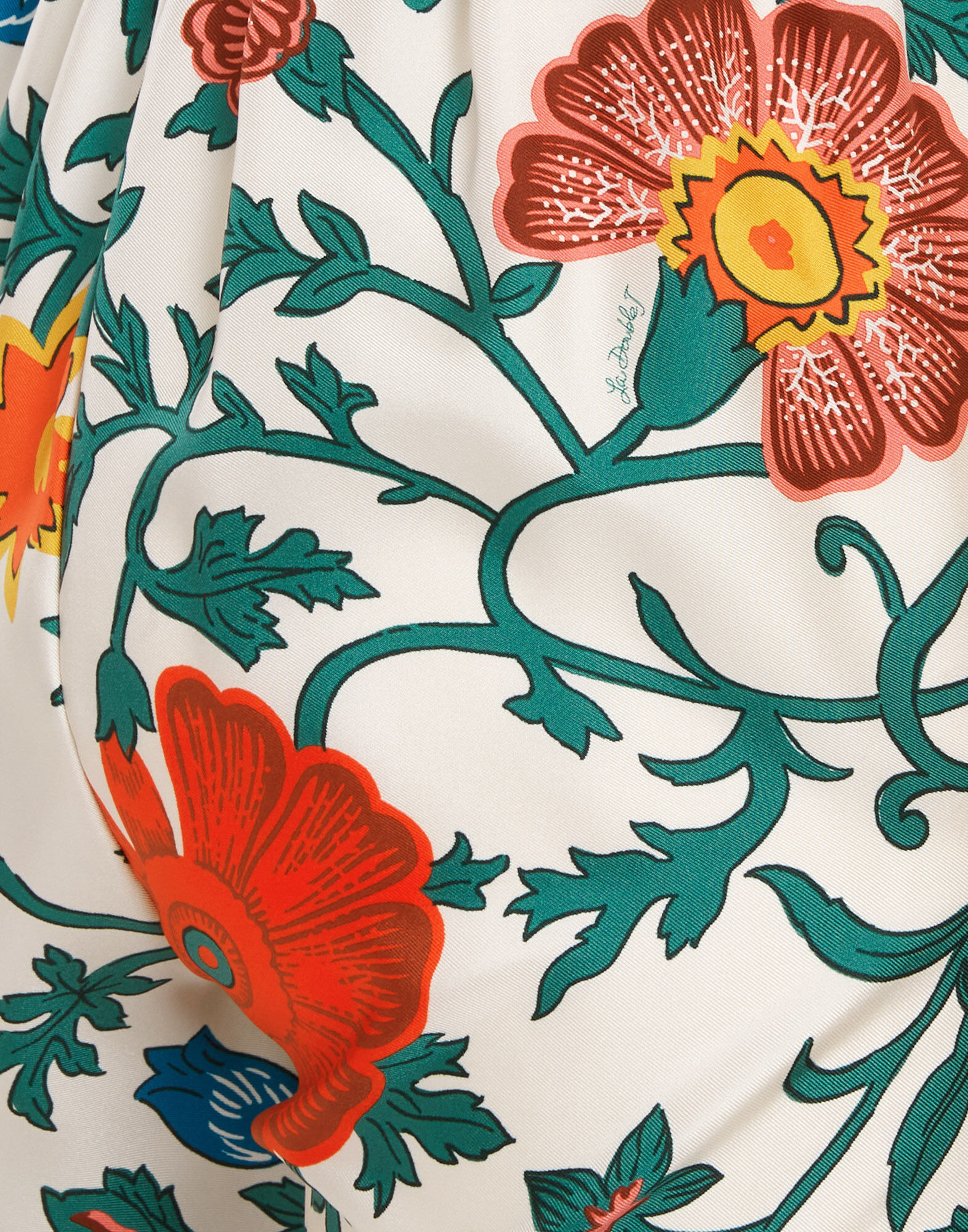 La DoubleJ Drawstring Pants Dragonflower Multicolor TRO0053SIL001DRE01MU01