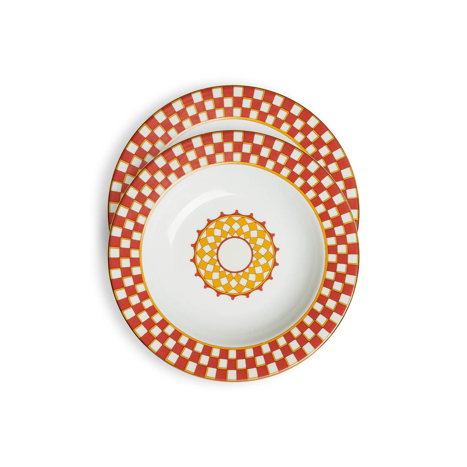 Shop La Doublej Soup Plates Set Of 2 In Apollo Brick