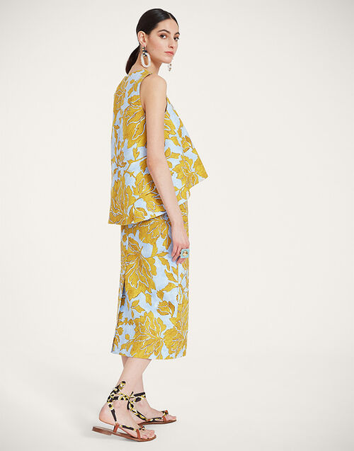 La DoubleJ Pencil Skirt Tangle Light Blue SKI0011COT005TAN01BU01