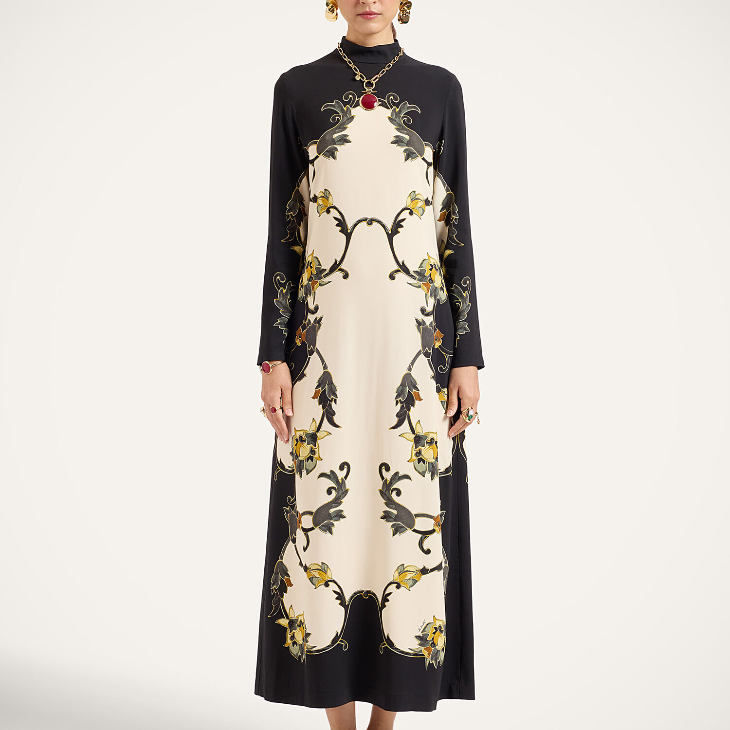 La Doublej Halle Dress In Buttercup Placée Black