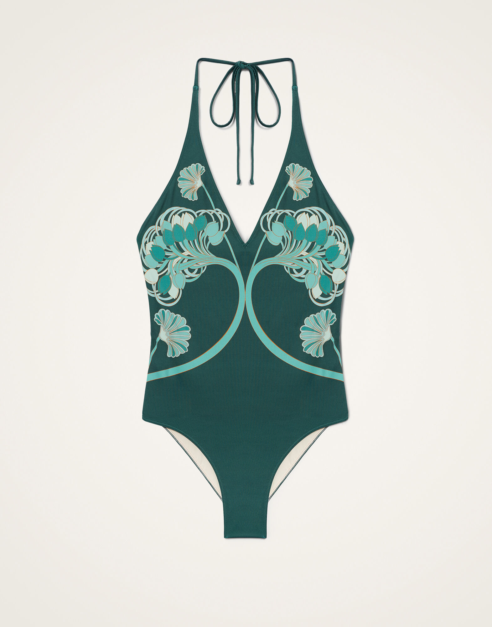 La DoubleJ Sexy Swimsuit Blooming Tulip Plac&eacute;e Dark Green SWI0091LYC006BTU01GR03