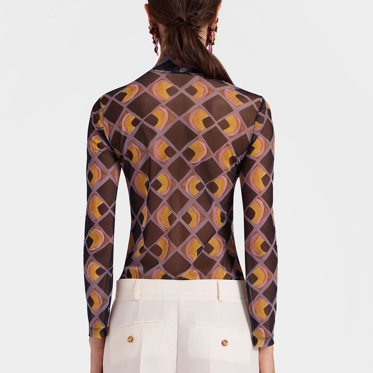 La Doublej Turtleneck In Half-light Black