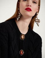 La DoubleJ Portrait Cardigan La DoubleJ Portrait Cardigan Solid Black PUL0211KNI120VA271BL01