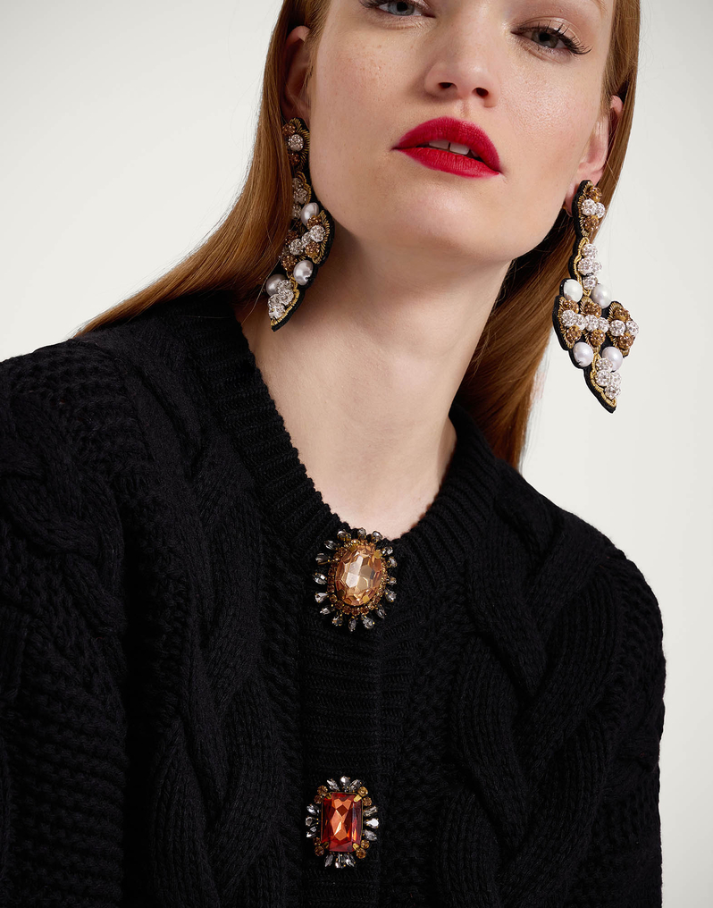 La DoubleJ Portrait Cardigan La DoubleJ Portrait Cardigan Solid Black PUL0211KNI120VA271BL01