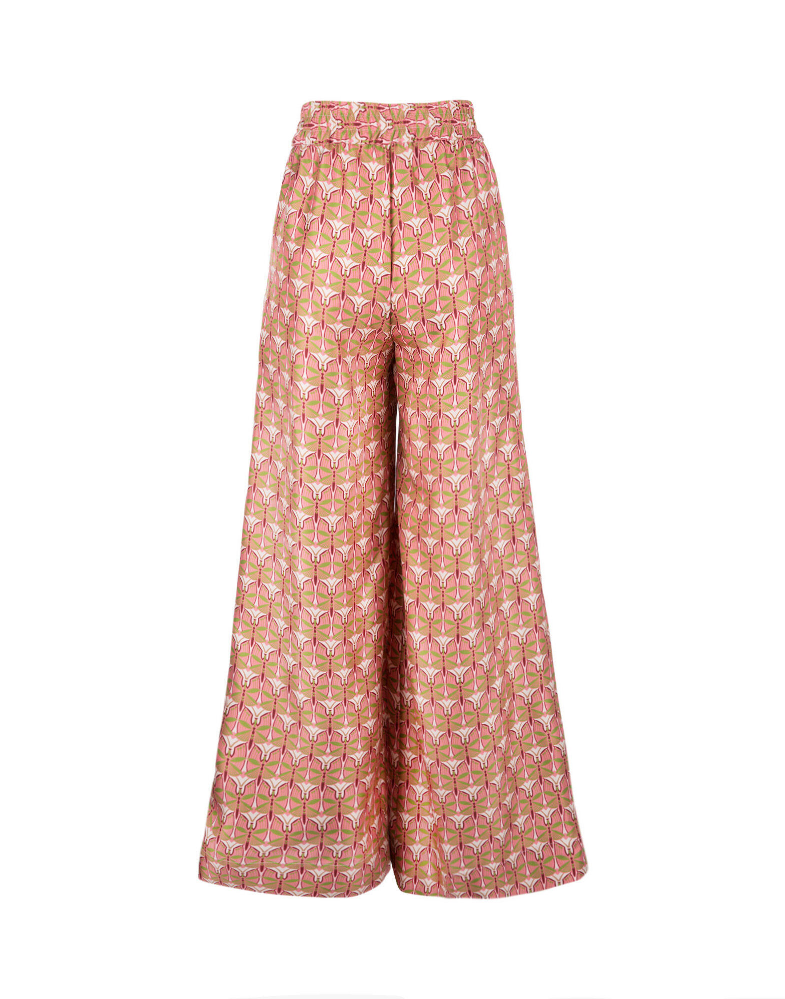 LaDoubleJ Palazzo Pants Libellule Rosa TRO0003SIL001LIB0004