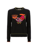 LaDoubleJ Intarsia Crew Neck Nero PUL0004KNI001BLA0002