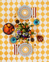 La DoubleJ Medium Tablecloth La DoubleJ Medium Tablecloth Plaza Yellow TBC0002LIN001PLA05YE02